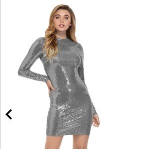 NWT NYE Guess bodycon disco mini dress molds the body
